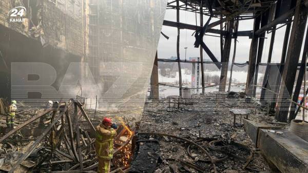 В России опубликовали новое видео с полностью уничтоженного “Крокус Сити Холл”
