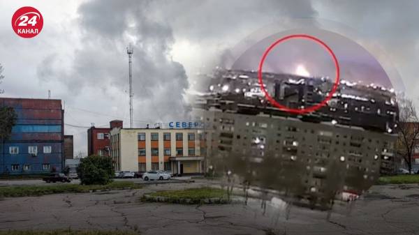 Яркая вспышка над городом: на камеры попал мощный удар по заводу “Северсталь” в России