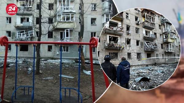 Россияне ударили между жилыми домами, много разрушений: страшные фото из Харькова после удара