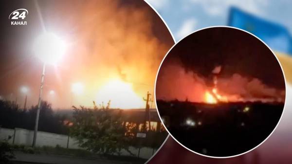 Імовірно, мінус нафтобаза: у Ровеньках на Луганщині після вибуху сильна пожежа
