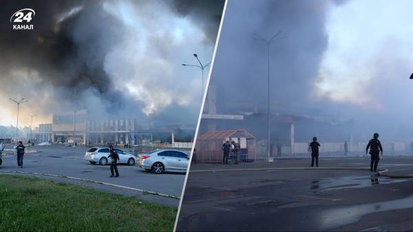 Дым, крики и кровь: кадры с нагрудных камер полицейских после удара по “Эпицентру” в Харькове
