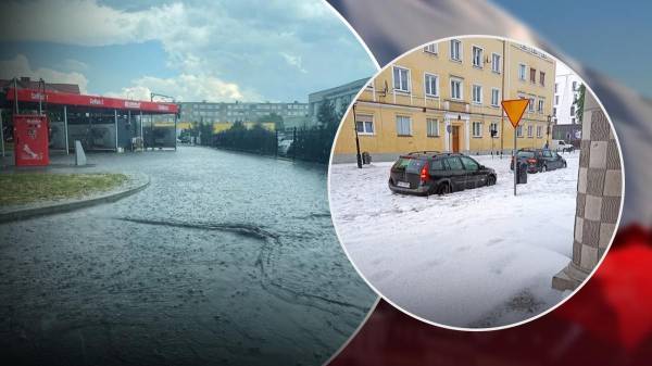 Улицы заснеженные, на дорогах – коллапсы: Польшу накрыла мощная буря с градом