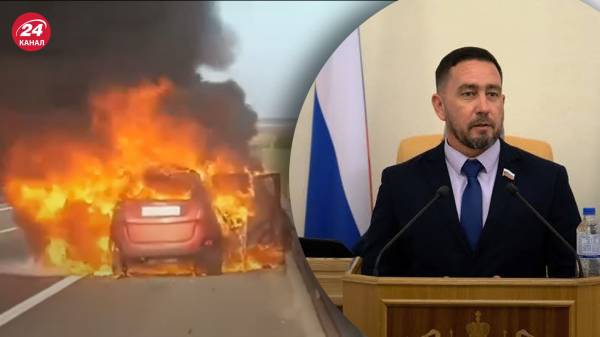 “Взрывная” поездка: на оккупированной части Украины взорвали машину российского депутата