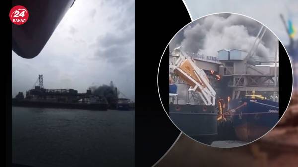 Именно здесь грузят ворованное украинское зерно: в порту Азов был мощный пожар – яркие видео
