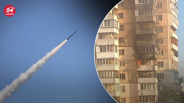 В Оболонском районе Киева упали обломки ракеты: повреждена многоэтажка