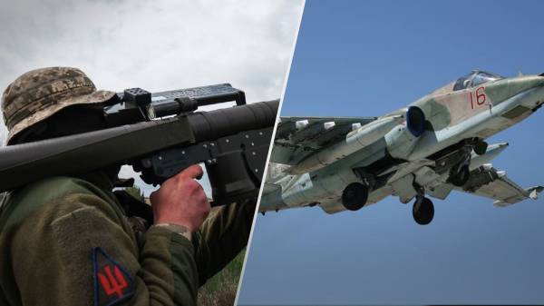 “У них в летчики суицидники”: украинские воины показали сбитие российского Су-25