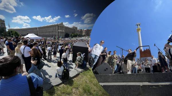 Люди на Майдане спели песни в память о госпитальерше Ирине Цыбух: щемящие кадры