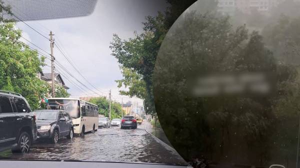 Пориви вітру, град та погіршення видимості на дорогах: Київ накрила сильна злива