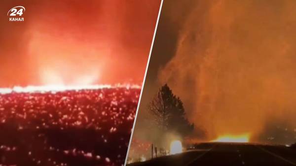 Під час пожежі в Каліфорнії утворився вогняний торнадо: видовищне відео