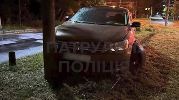 22-летняя нетрезвая водитель устроила погоню в Киеве: убегала от патрульных и врезалась в дерево
