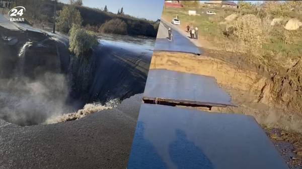 “Все, нет мостика”: огромный поток воды прорвал дамбы в Алтайском крае – видео