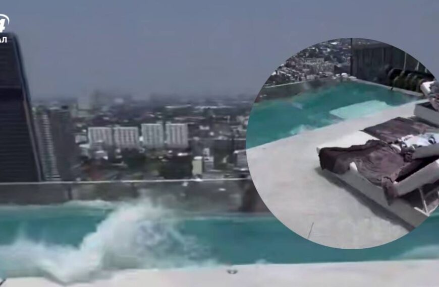 Люди застали землетрус на вершині хмарочоса у Бангкоку: у мережі показали моторошні кадри