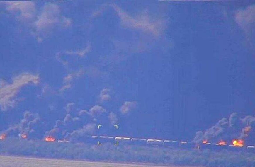 Димить на понад 60 кілометрів: супутниковий знімок, як догоряє залізниця окупантів на Запоріжжі