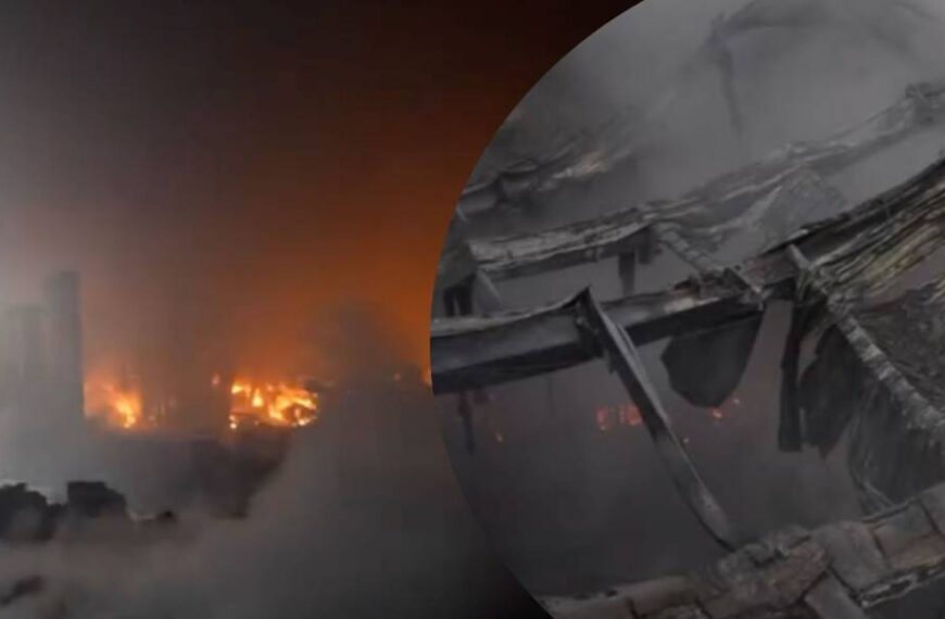 Пожежу у Мукачево, що спалахнула після удару Росії, не можуть загасити понад добу