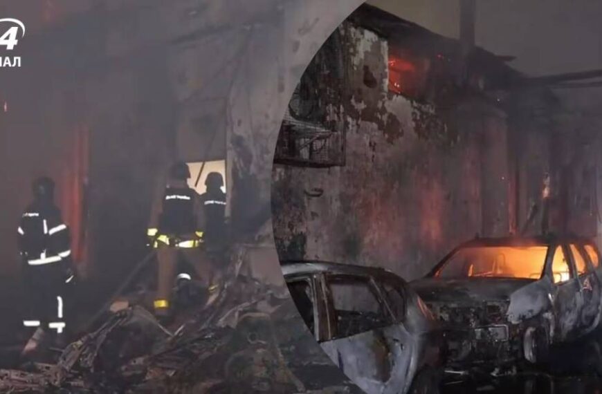 У Харкові внаслідок атаки “Шахедами” спалахнули пожежі, є постраждалі