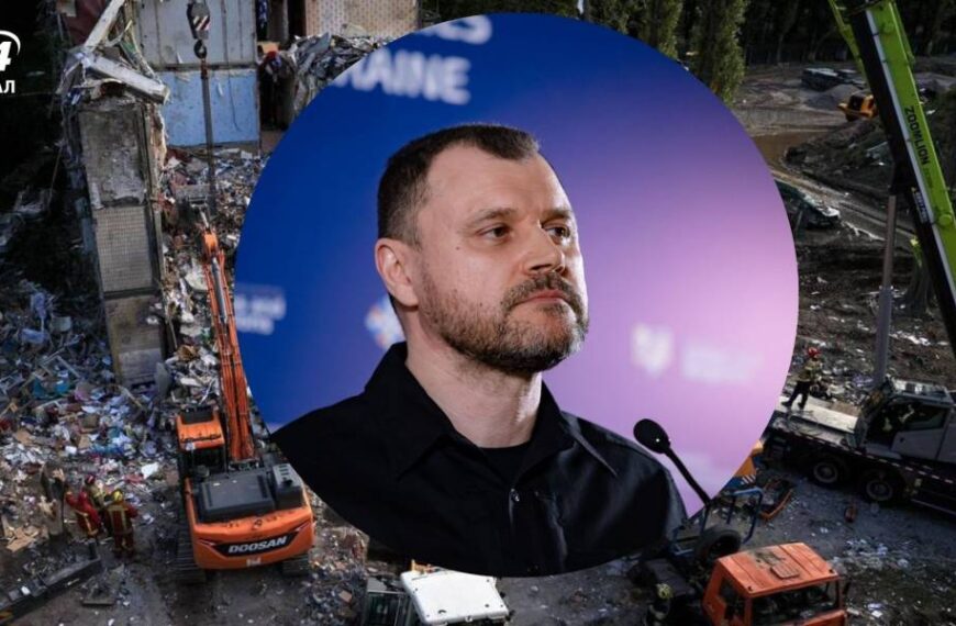 “Вибух підняв верхні поверхи та опустив нижні”: деталі атаки на Київ від очільника МВС Клименка