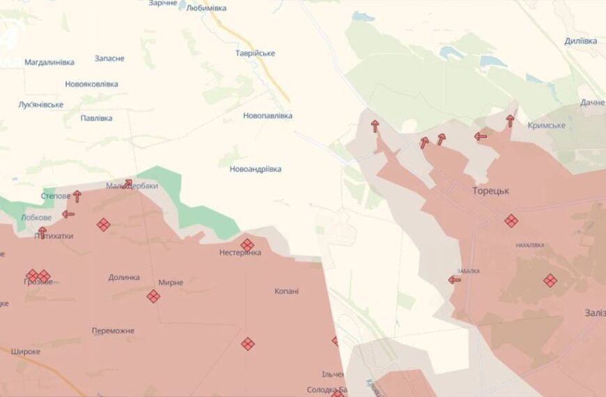 Росіяни просунулися в Торецьку та на Запоріжжі, – DeepState