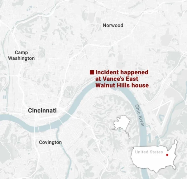 Домашня карта JD Vance Цинциннаті - графіка метро