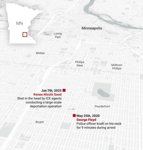 METRO GRAPHICS Карти стрільбищ у Міннеаполісі Добре + Флойд