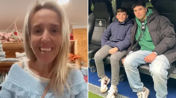 (Зліва) Крістіна Альварес і (справа) Пепе Заморано, 12 років, і двоюрідний брат Фелікс Заморано.