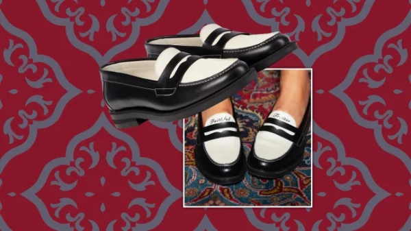 Чорно-білі лофери з ручним розписом