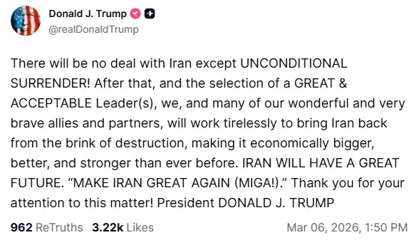 Дональд Трамп: правдивий пост у соцмережах