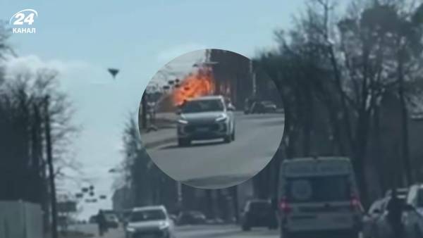 Суми: Дрон врізався в дорогу, моторошне відео