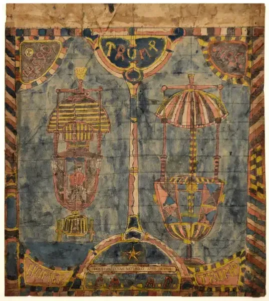 Напис «TRUMP» на малюнку, створеному понад століття тому / © Facebook/Charles A.A. Dellschau