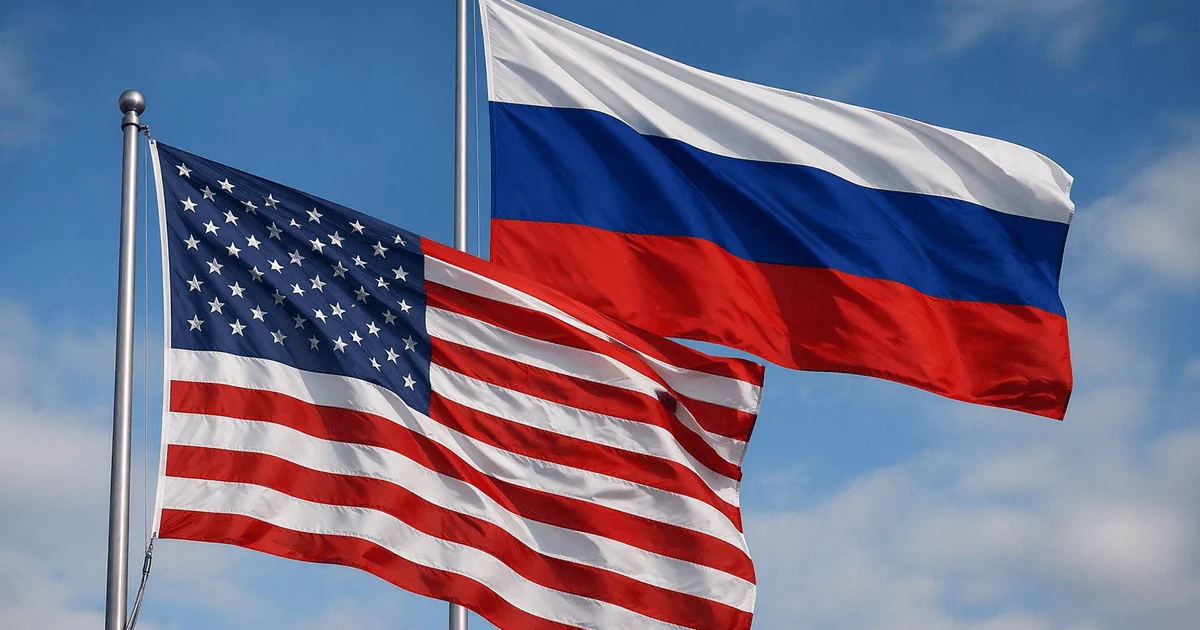 Прапори США та Росії