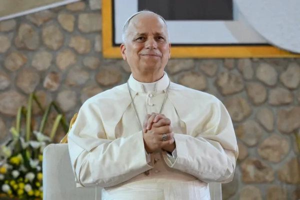 БАМЕНДА - КАМЕРУН, 16 КВІТНЯ: (ПРИМІТКА РЕДАКТОРА: ЛИШЕ ДЛЯ РЕДАКЦІЙНОГО ВИКОРИСТАННЯ - ЗАБОРОНЕНО ПРОДАЖ ТОВАРІВ). Папа Лев XIV головує на зустрічі миру в соборі Святого Йосипа в Баменді 16 квітня 2026 року в Баменді, Камерун. Під час своєї одинадцятиденної поїздки Папа Лев відвідає чотири африканські країни - Алжир, Камерун, Анголу та Екваторіальну Гвінею - де він звернеться до вірян з промовами на теми миру, міграції, довкілля, молоді та сім'ї. (Фото Сімоне Рісолуті - Vatican Media via Vatican Pool/Getty Images)