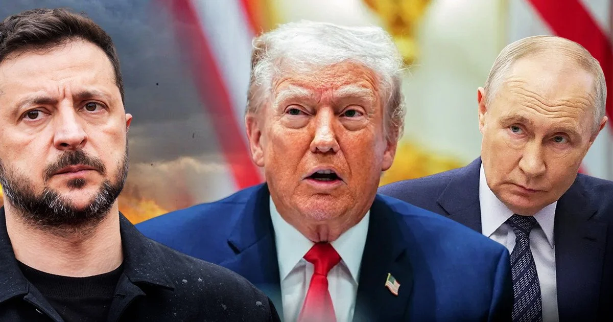 Володимир Зеленський, Дональд Трамп та Путін Володимир Зеленський, Дональд Трамп та Путін