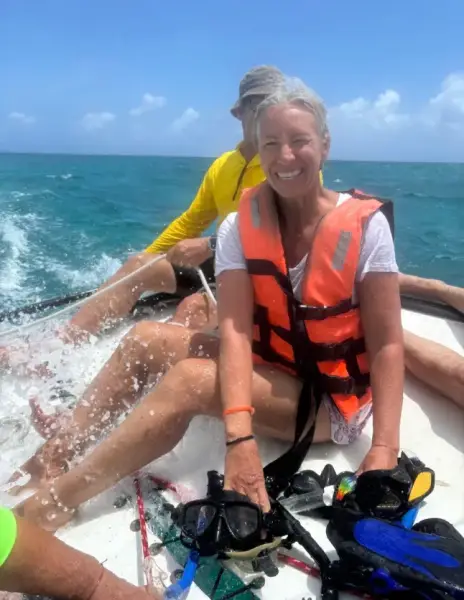 Rescuers used Dina’s bikini top and anchor rope as an emergency tourniquet (Picture: Facebook/Dina Rae)