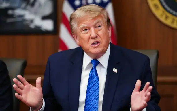 Президент США Дональд Трамп виступає під час засідання Кабінету міністрів у Кемп-Девіді, штат Меріленд, 31 липня 2026 року.
