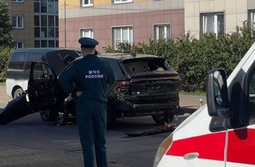 Автомобіль з російським топвійськовим вибухнув у Санкт-Петербурзі, він загинув.