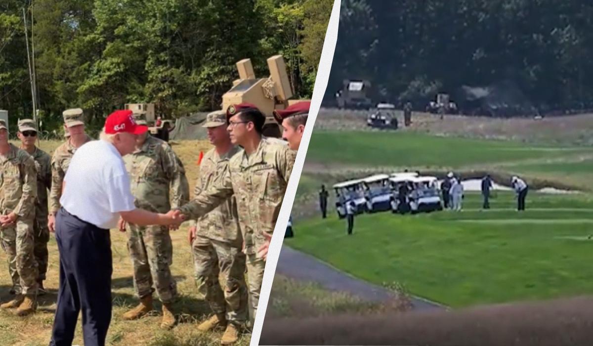 Трампа під час гри в гольф охороняє ППО, - The War Zone