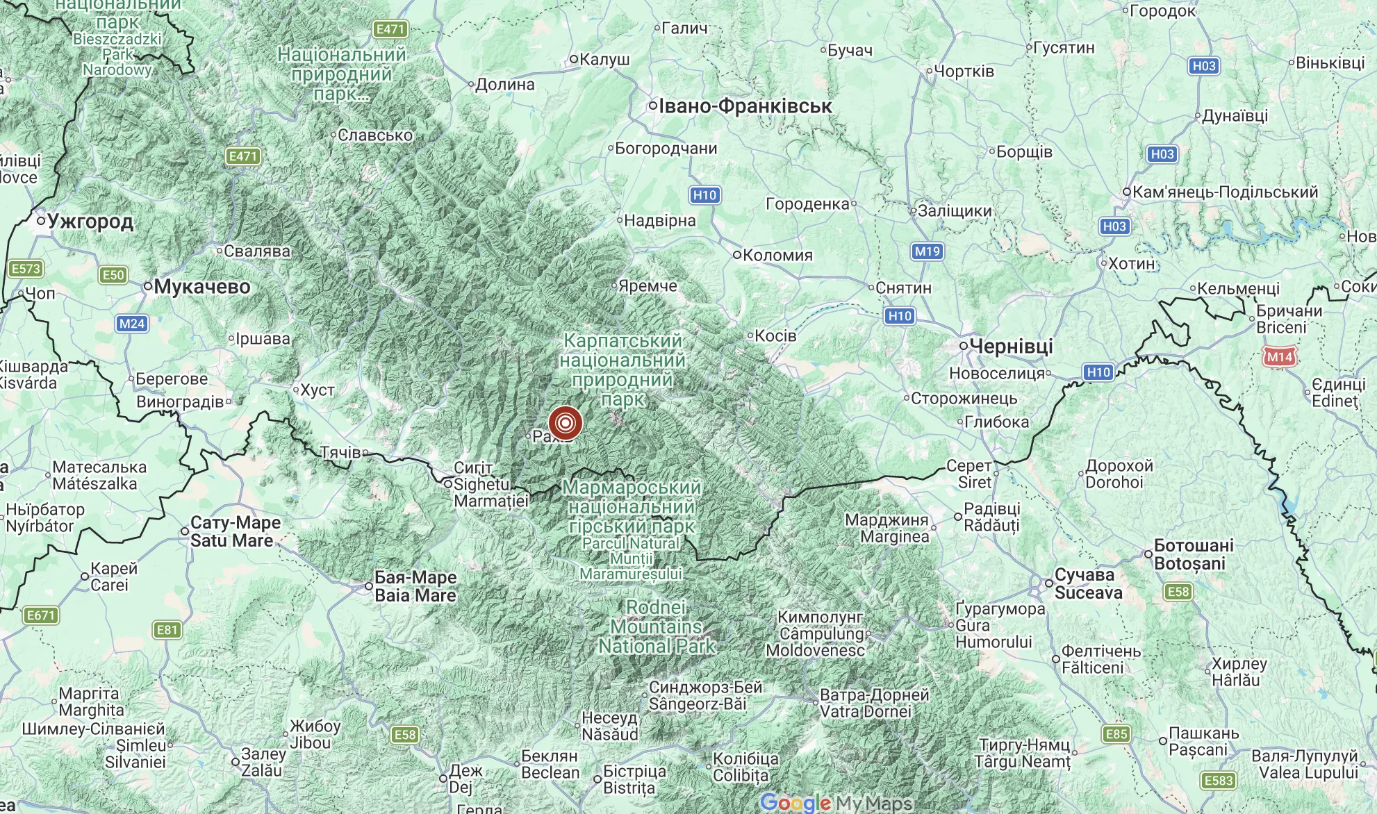 Землетрус у Карпатах.