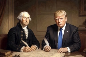 Трамп опублікував свої «світлини» з першим президентом США