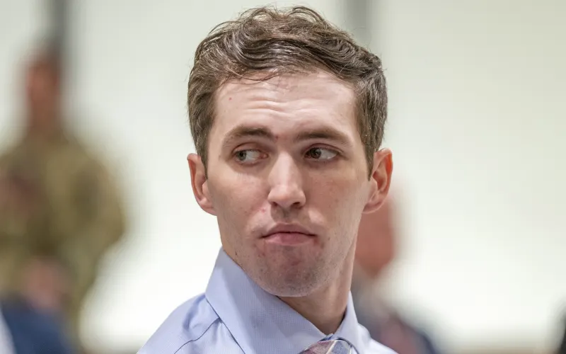 PROVO, UT - DECEMBER 11: Tyler Robinson, accused of fatally shooting Charlie Kirk, appears during a hearing in Fourth District Court on December 11, 2025 in Provo, Utah. Prosecutors have charged Tyler Robinson with aggravated murder and plan to seek the death penalty. Rick Egan-Pool/Getty Images/AFP (Photo by POOL / GETTY IMAGES NORTH AMERICA / Getty Images via AFP)