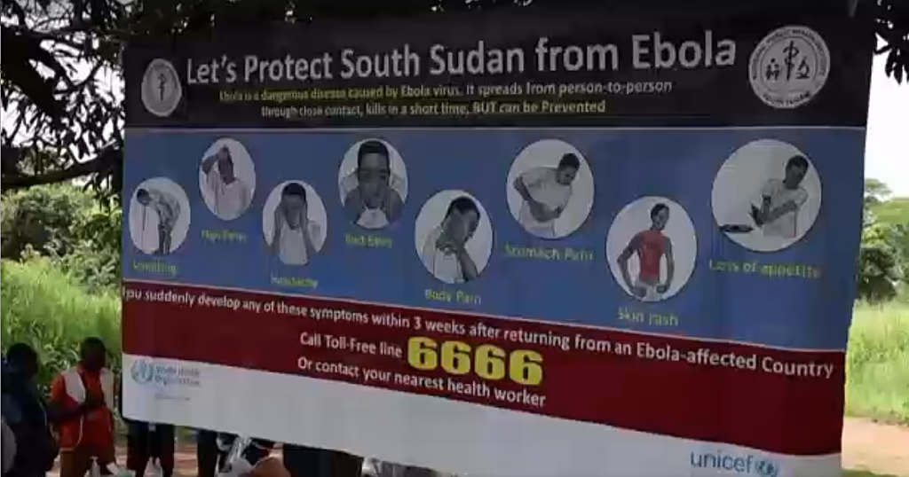 Screening for Ebola at the border between the DR Congo and South Sudan, Ezo, South Sudan, 26 August 2026.