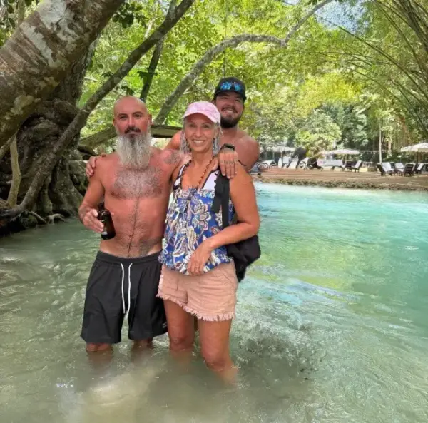 Her son Zach Guerrina said Dina remained remarkably calm despite her injuries (Picture: Facebook/Dina Rae)