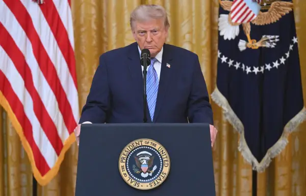 Президент США Дональд Трамп виступає перед нацією зі Східної кімнати Білого дому у Вашингтоні, округ Колумбія, США, 16 липня 2026 року.