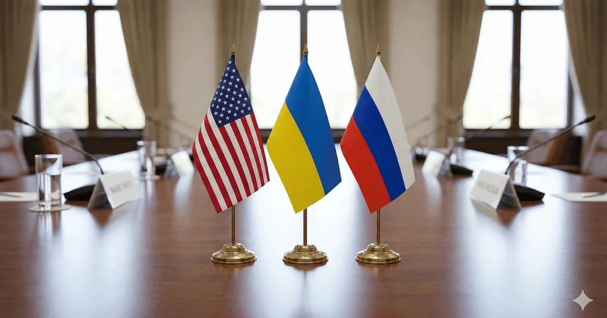 Прапори США, України та Росії