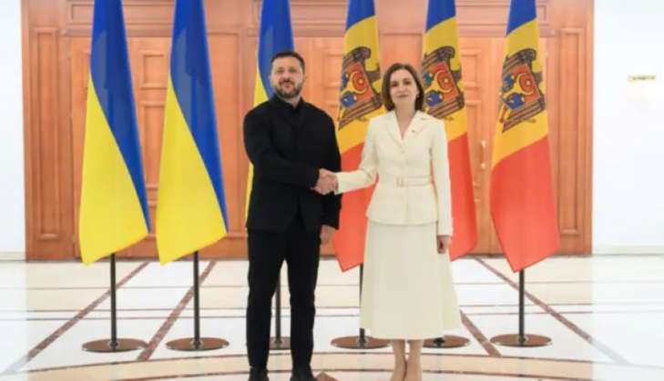 Президент Молдови Майя Санду та Президент України Володимир Зеленський