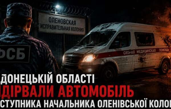 Автомобіль заступника начальника Оленівської колонії вибухнув на Донеччині