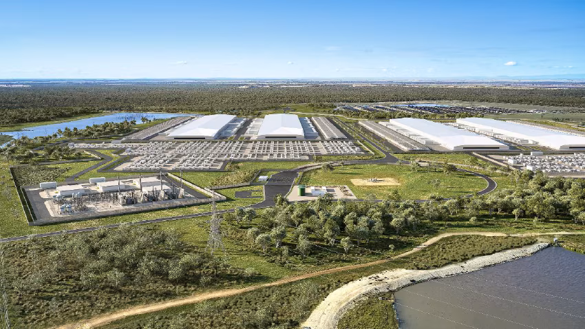The concept model of a large-scale data centre project that has been proposed for the Western Downs.