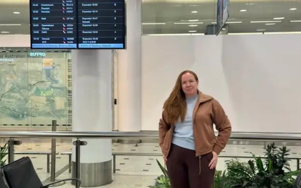 Harriett Moore finally arrived home in Sydney last night. (Supplied)