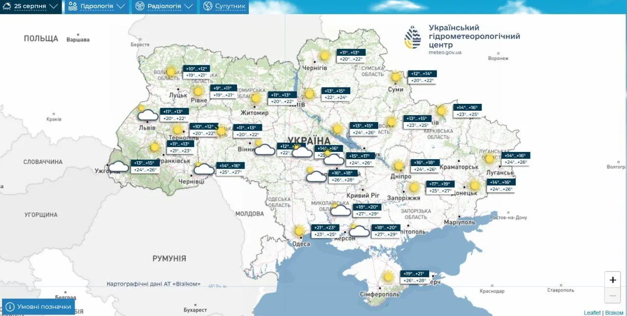 Прогноз погоди.