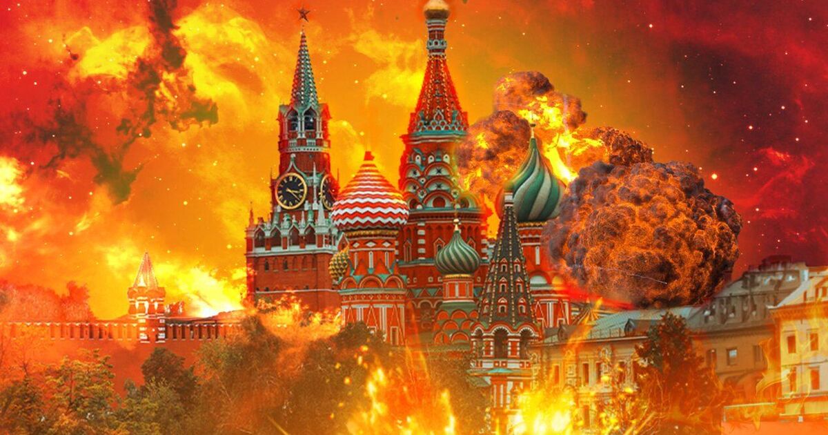 Ілюстративне фото, створене ШІ, на якого зображено, як горить Кремль