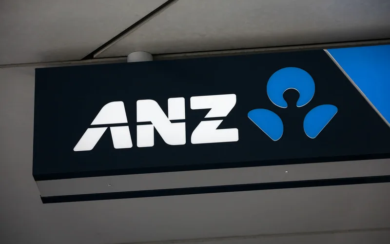 Вивіска банку ANZ на вулиці Королеви в Окленді.