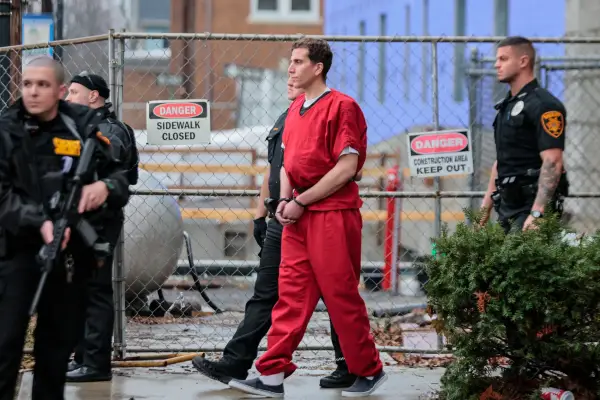 FILE - Bryan Kohberger, facing first-degree murder charges in the deaths of four University of Idaho students last fall, is taken by sheriff's deputies from the Monroe County Courthouse in Stroudsburg, Pa., Tuesday, Jan. 3, 2023. (Steven M. Falk/The Philadelphia Inquirer via AP, File)
